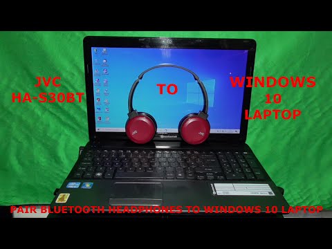 How to pair Bluetooth Headphones, JVC HA-S30BT to Windows 10 Laptop.