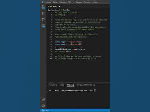 Dominando las expresiones regulares de YouTube con JavaScript Parte 1 # ...