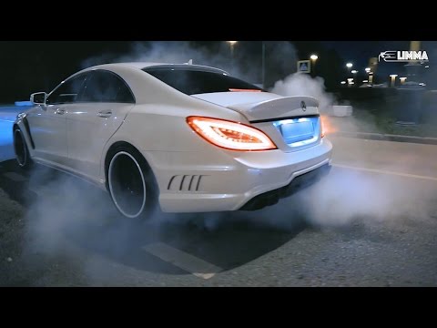 Mercedes CLS63 vs Lexus IS-F drift battle Moscow