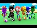 Thanos Avenger Learn Colors with Fifa World Cup Football 2018 Superheroes Spiderman