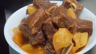 醇厚美味 鲜嫩多汁的《萝卜炖牛排》Braised Beef Rib with Radish