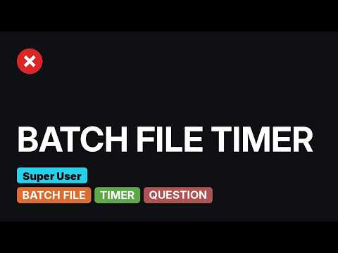 Batch file timer