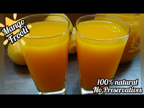 Mango Frooti Recipe  How to make Mango Frooti at home  100 Natural Health drink