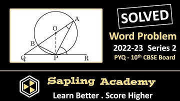 In the given figure, O is the centre of the circle and QPR is a tangent to....| 10th class Maths PYQ