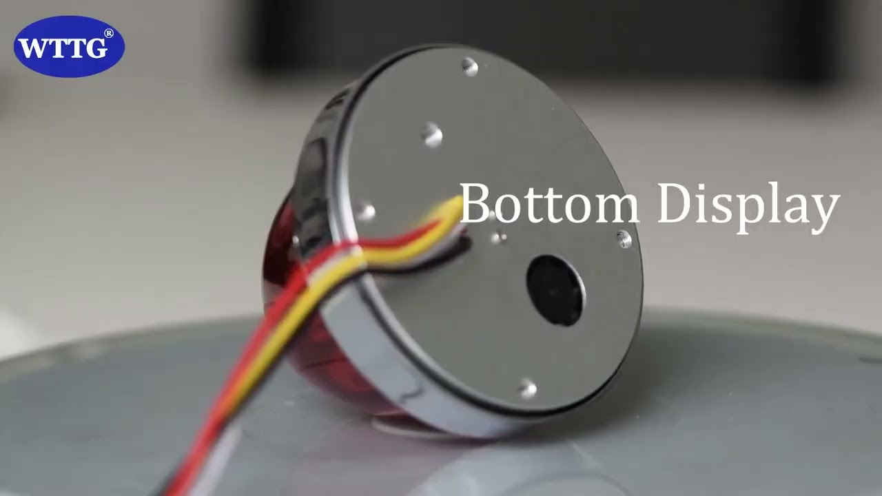 Rotating glass watermelon lamp