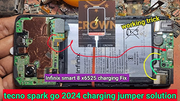 tecno spark go 2024 charging jumper solution | Infinix smart 8 x6525 charging Fix