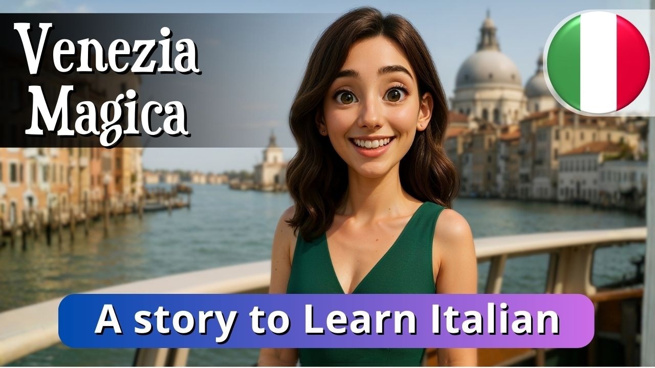 🇮🇹 ИЗУЧАЙ ИТАЛЬЯНСКИЙ с короткой историей: «Мой первый раз в Венеции» (A1–A2)