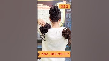 Búi kẹp ngoạm xoăn lơi B12 - Tóc búi giả trung niên kẹp lơi xinh đẹp  #hair #wigs #hairstyle