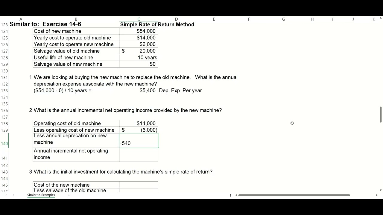 Managerial Accounting - Chapter 14 (Video 3) - Preference Ranking and Simple Rate of Return - 2023