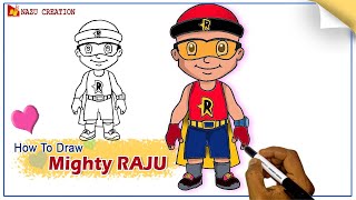 how to draw mighty raju easy for kids screenshot 5