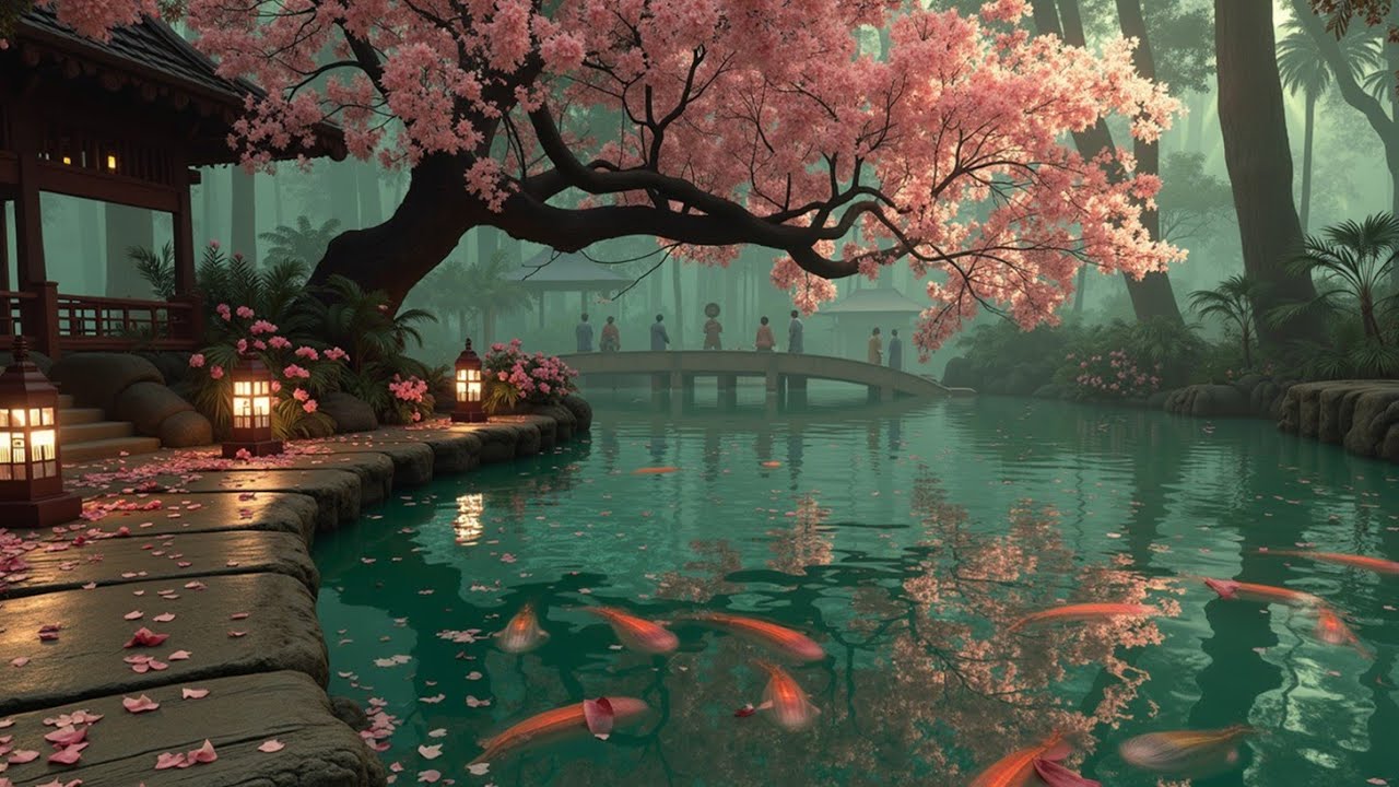 Zen Garden Music | Sakura Relaxation & Shakuhachi Flute for Deep Study ...