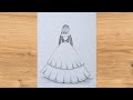 How to draw a girl backside very easy for beginners|girl drawing sketch|pencil drawing easy 