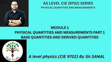 CIE A Level Physics 9702 | Module 1 Part 1 | Base & Derived Quantities Explained |SI Units Made Easy