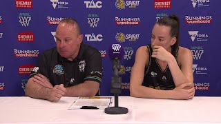 PRESS CONFERENCE: Paul Goriss and Jayda Clark vs Bendigo Spirit, R15 WNBL26