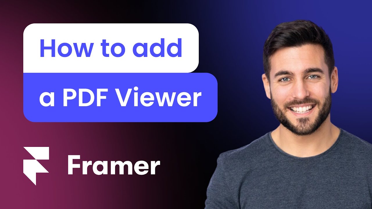 How to add a PDF Viewer to Framer - YouTube