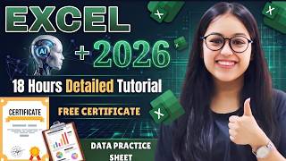 Excel Zero to Hero Tutorial with AI 🚀 | 18 Hours Detailed Tutorial
