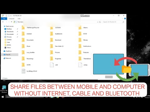 transfer files wirelessly from mobile to computer without internet,cable and bluetooth  