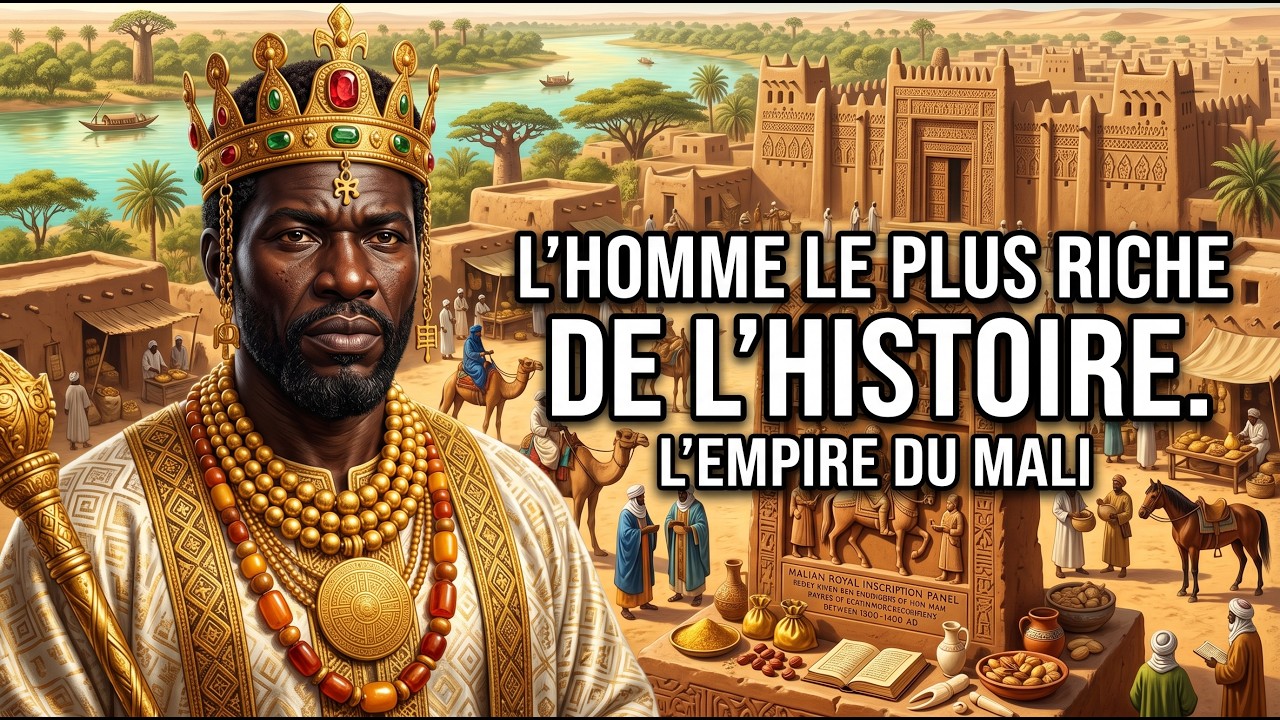 Mansa Musa et l'Empire du Mali : richesse, pouvoir et splendeur (Reconstitution IA)