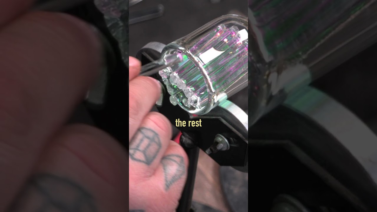 Satisfying Dichroic Glass Marble Making #shorts