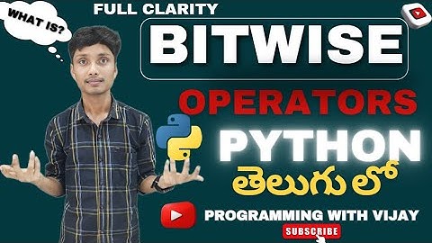 Python Bitwise operators in Telugu | Python operators |Python tutorials for beginners
