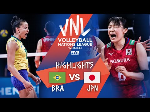 BRA vs. JPN - Highlights Semi-Final 1 | Women's VNL 2021