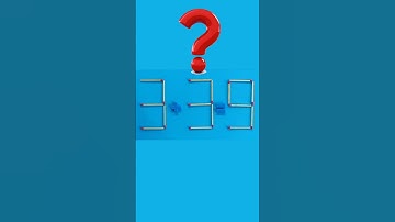 move 1 matchstick to fix the equation | Matchstick puzzle 3+3=9 #puzzlequiz  #matchstick #animation
