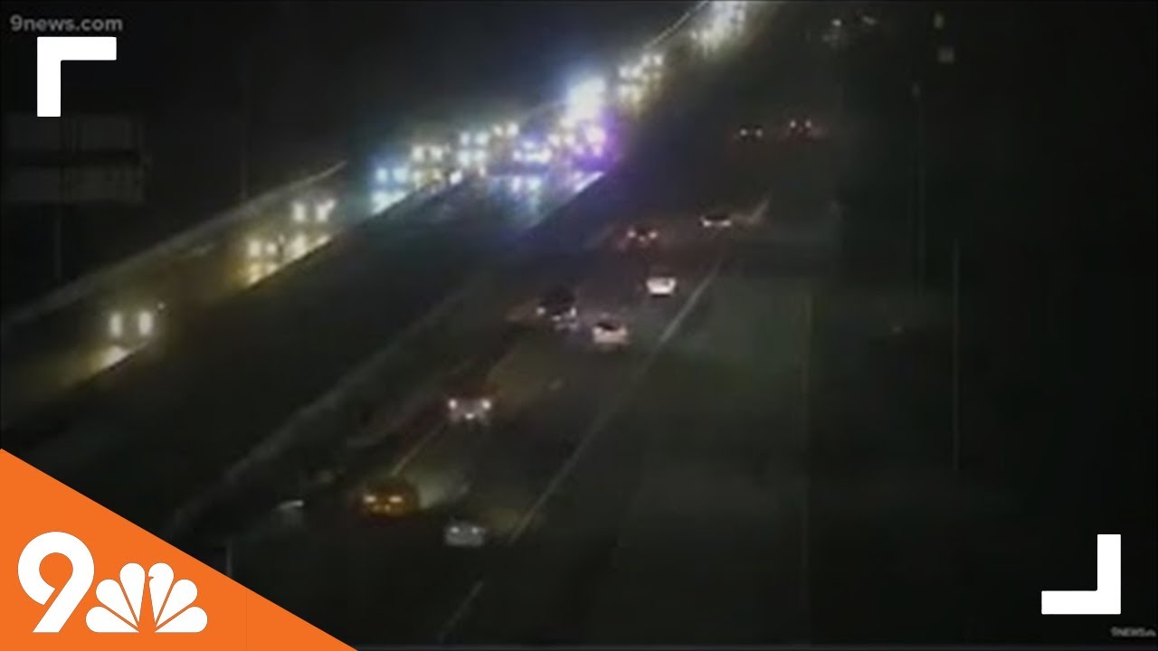 Slick roads for Thursday morning commute in Denver area - YouTube