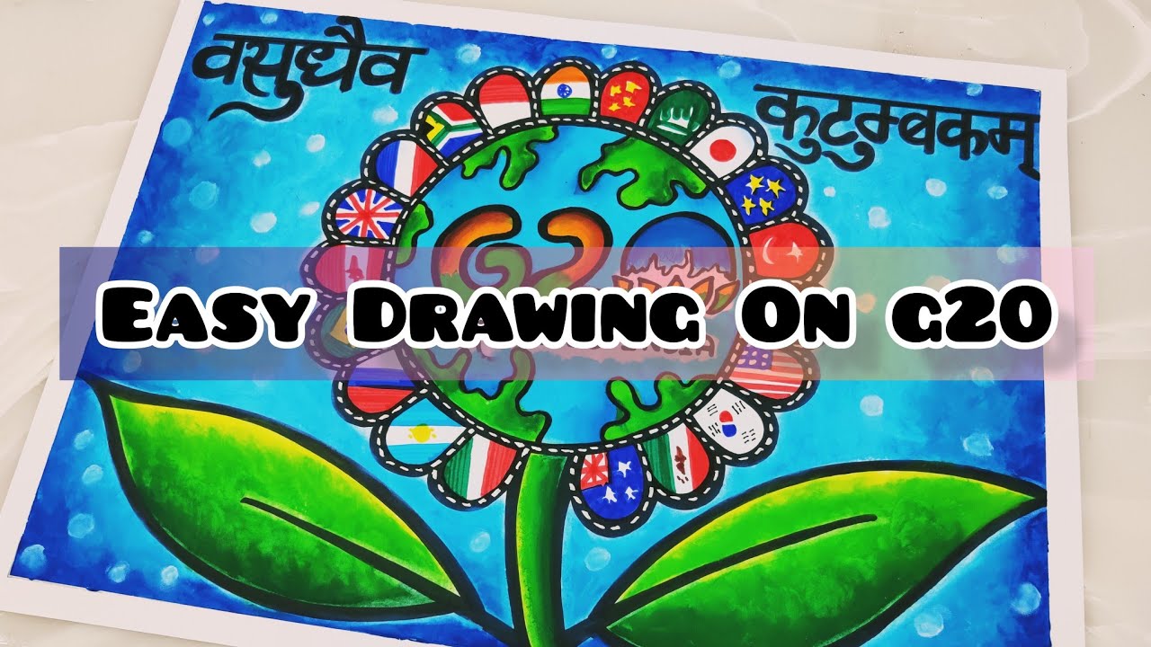 G20 Drawing / G20 India Logo Drawing | One Earth One Family One Future ...