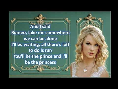 Taylor Swift- Love Story (Lyrics) (baby just say yes) - YouTube