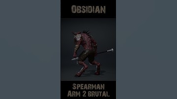 Obsidian Spearman Arm2 Brutal 360 #character #rogerkint #animation #gaming #unity #unreal #obsidian