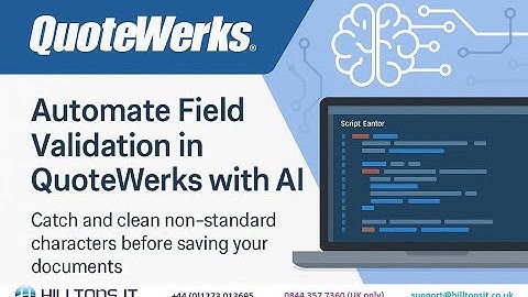 Automating Non-Standard Character Checks in QuoteWerks Web with the help of the API AI Assistant