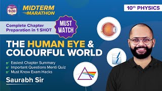 The Human Eye and Colourful World Class 10 Science (Physics) - Midterm Marathon (Theory+Questions)