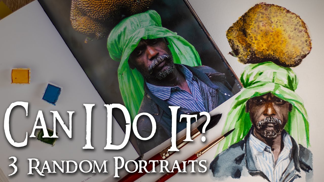 Watercolour Portrait Challenge - Can I Paint 3 Random Faces? - YouTube