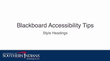 Style Headings on Blackboard