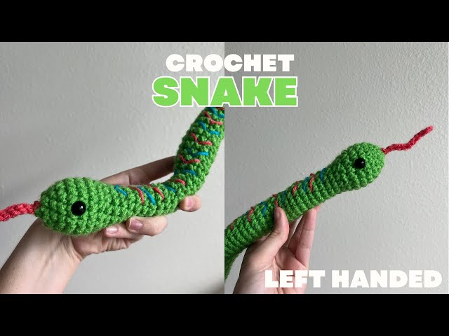 Crochet Snake for Beginners - Left Handed - YouTube