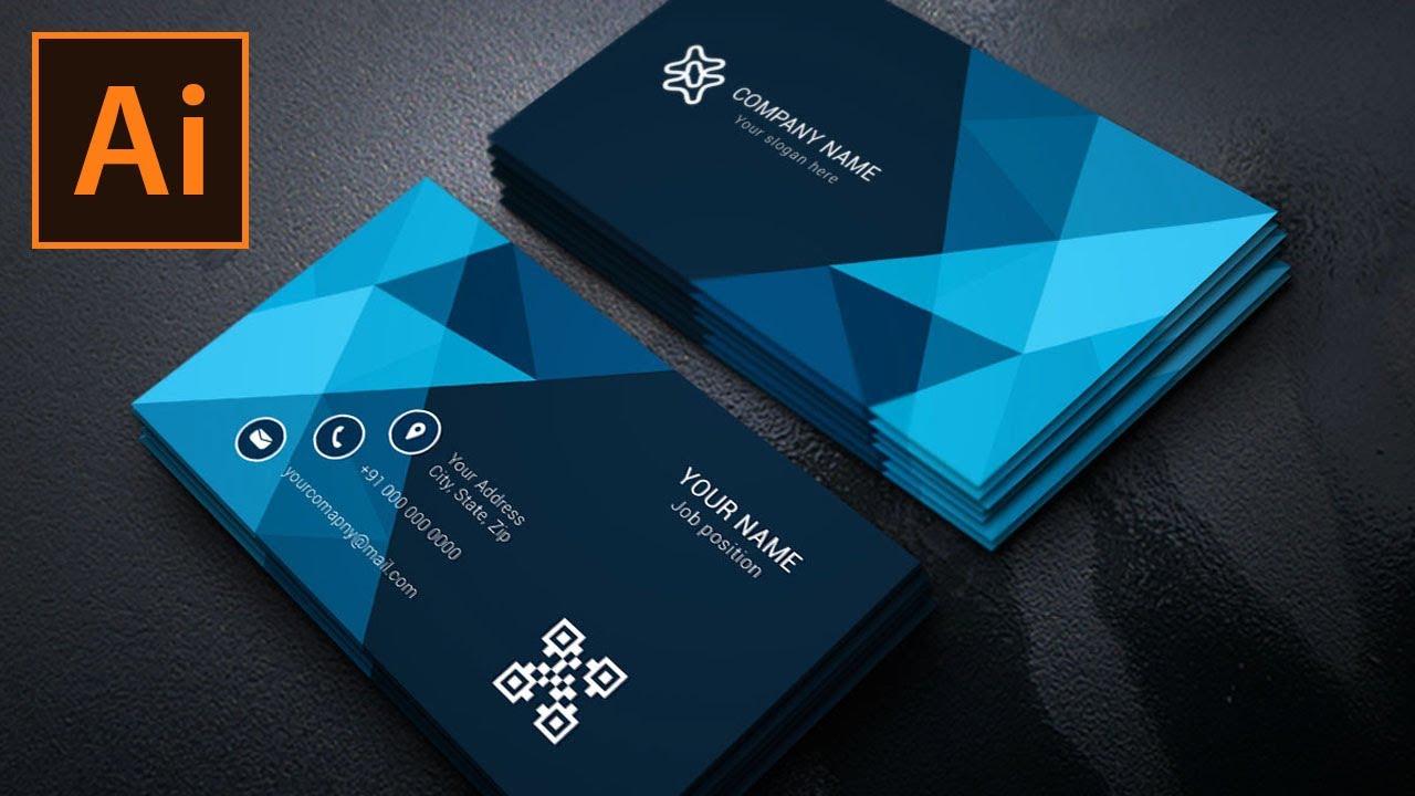 how-to-create-business-card-in-adobe-illustrator-youtube