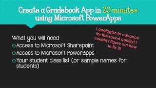 Create a Gradebook App in under 20 minutes with PowerApps