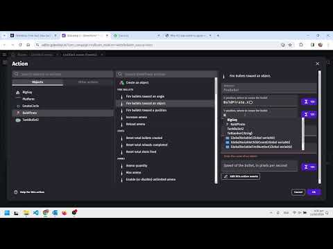 GDevelop video 19 - enemy shoots bullets (1)