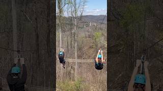 Duel Ziplining At Anakeesta! #anakeesta #gatlinburg #greatsmokymountains #gatlinburgtennessee