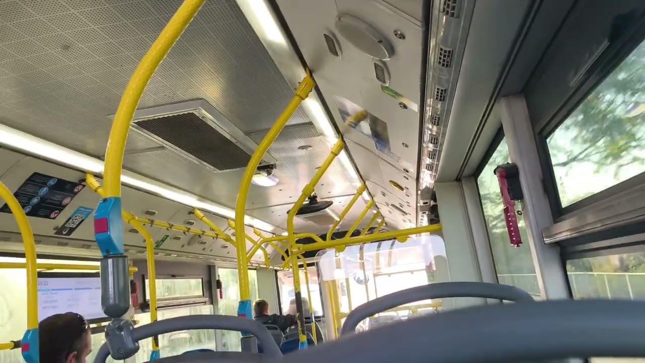 riding on yutong ZK6126HGA DB route 4 in ofakim (ZF Ecolife slow idle)