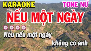 Karaoke Nếu Một Ngày Tone Nữ Nhạc Sống Mới Nhất 2024 | Karaoke Phi Long