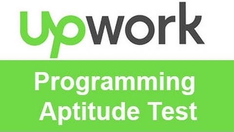 Upwork Programming Aptitude Test Answers -TOP 10% 20%