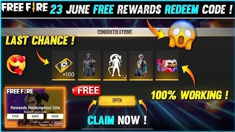 TODAY REDEEM CODE REWARDS | UNLIMITED CUSTOM ROOM CARD AND  FREE BUNDLE | 23 JUNE REDEEM CODE | FF