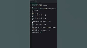 #Shorts 🔥🔥 #Java Code 💻💻📒📒 Alphabet  lowest design Pyramid 🔻