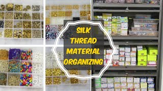 How I Organize My Silk Thread Material | Tips To Store Silk Threads | Jewellery Organization