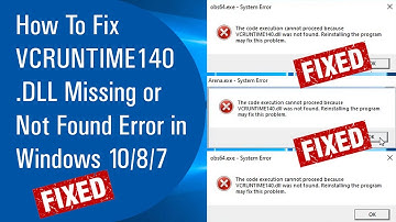 ✔ How to Fix VCRUNTIME140.DLL Missing or Not Found Error in Windows 10/8/7 (2020)
