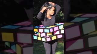 DIY Rubik&#39;s Cube Costume - Quick &amp; Easy #diyhalloween #halloweencostume #rubikscube