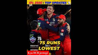 RCB vs DC Top Moments 🔥 First Ball Wicket + 6.3 Over Chase 😳 2nd Fastest IPL Finish #shortsfeed