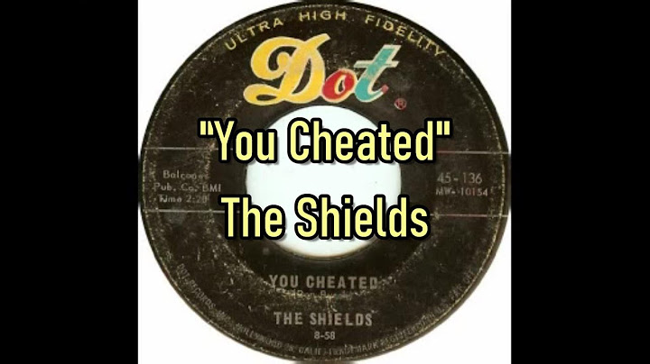 Lyrics you cheated you lied the shields