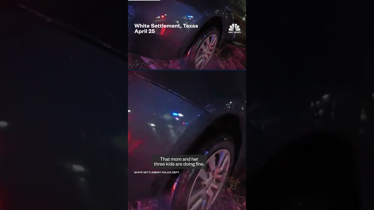 Officers rescue family from flooded car in Texas